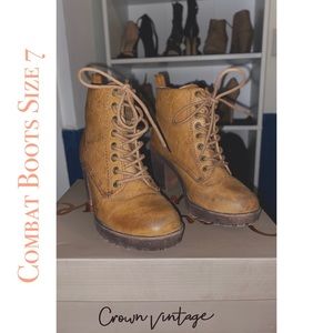 *SOLD LOCALLY* Chestnut Combat Boots
